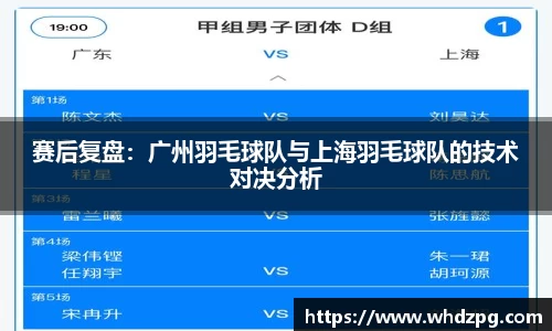 赛后复盘：广州羽毛球队与上海羽毛球队的技术对决分析